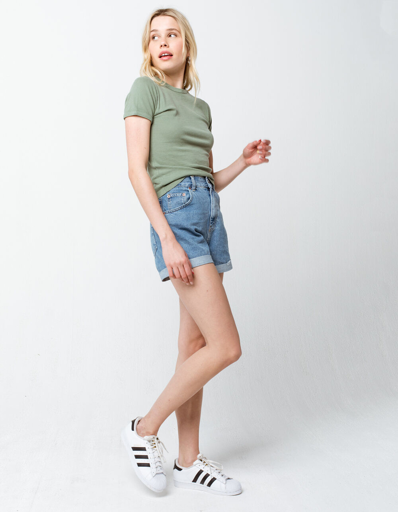 BDG Urban Outfitters Rolled Hem Womens Mom Shorts image number 3