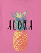 ALOHA Pineapple Girls Crop Tee image number 2