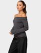 EDIKTED Morgen Grommet Off Shoulder Knit Top image number 2
