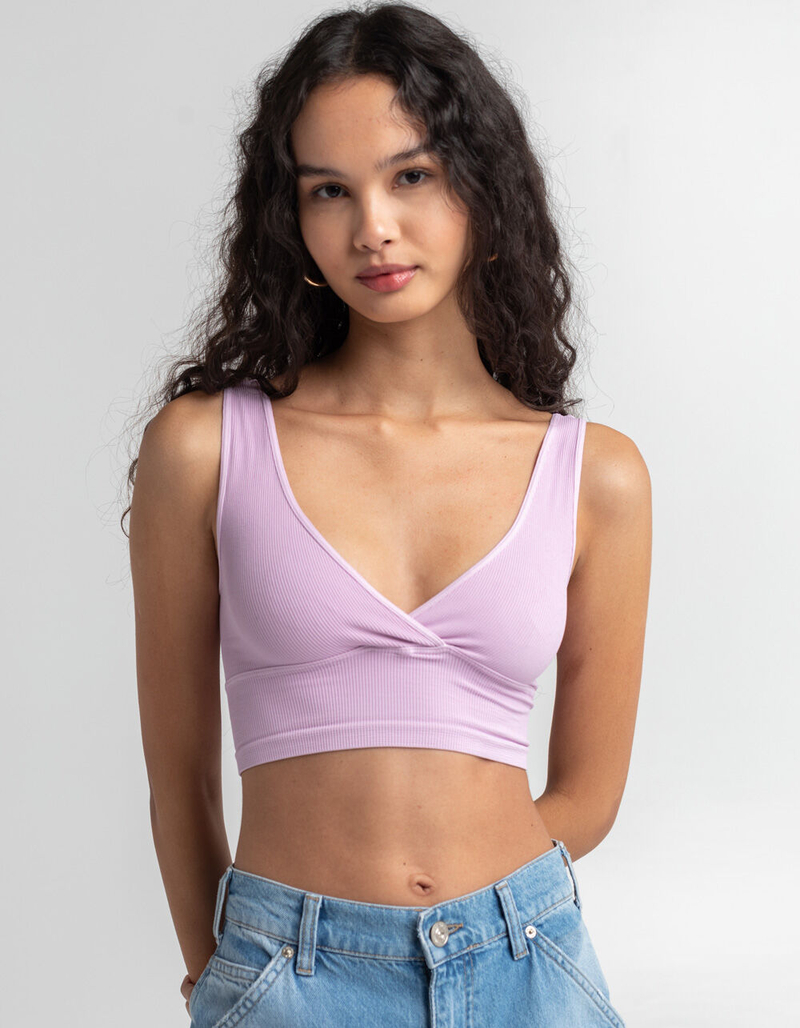 FULL TILT Seamless Surplice Bralette image number 0