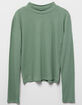 FULL TILT Essentials Rib Mock Neck Girls Long Sleeve Top image number 1
