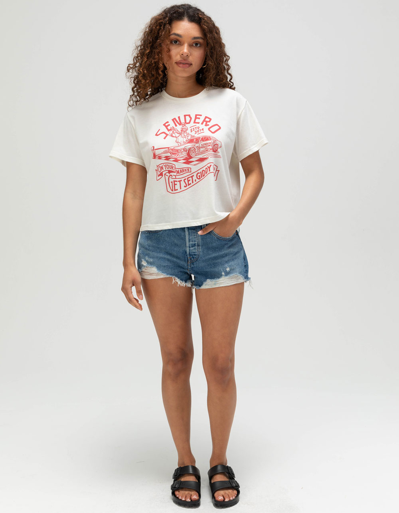 SENDERO PROVISIONS CO. Giddy Up Womens Crop Boxy Tee image number 1