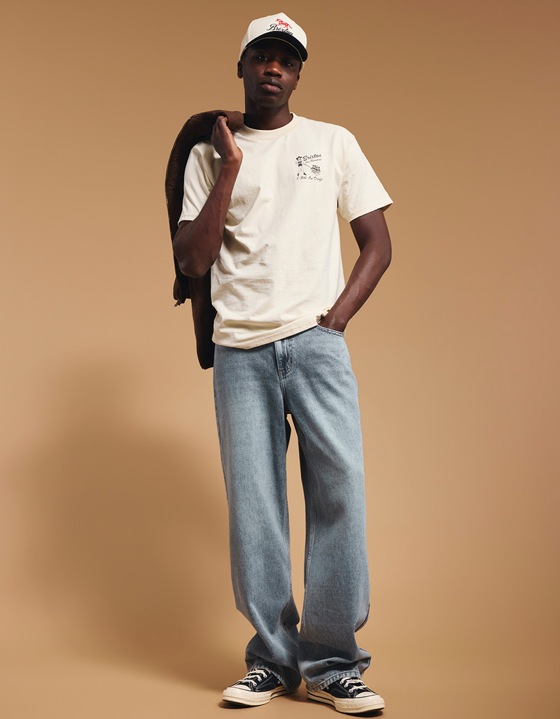 RSQ Mens Loose Light Wash Jeans image number 9