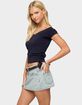 EDIKTED Marula Wide V-Neck Top image number 2