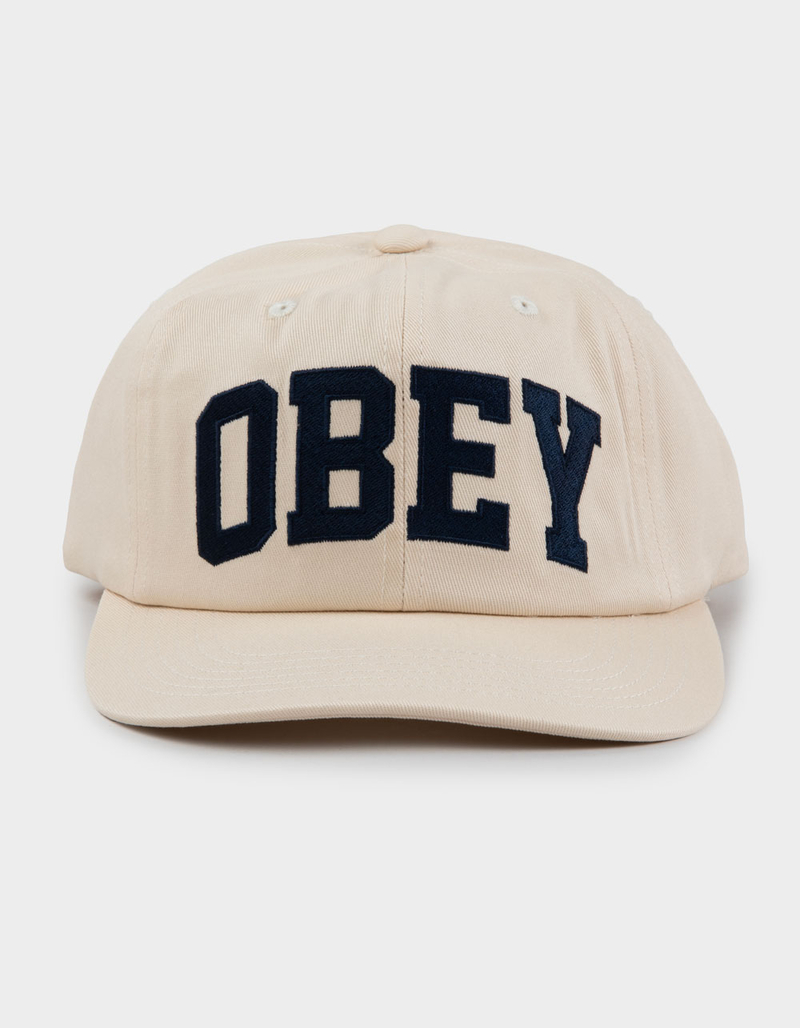 OBEY Collegiate 6 Panel Strapback Hat image number 1