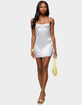 EDIKTED Floral Satin Effect Cupped Mini Dress image number 5
