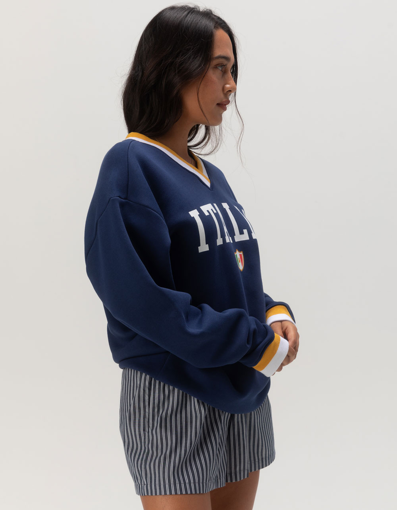 RSQ Womens Italia V-Neck Sweatshirt image number 2