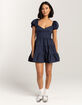 DEE ELLY Puff Sleeve Womens Babydoll Dress image number 4