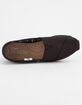 TOMS Black On Black Canvas Womens Classic Slip-Ons image number 3