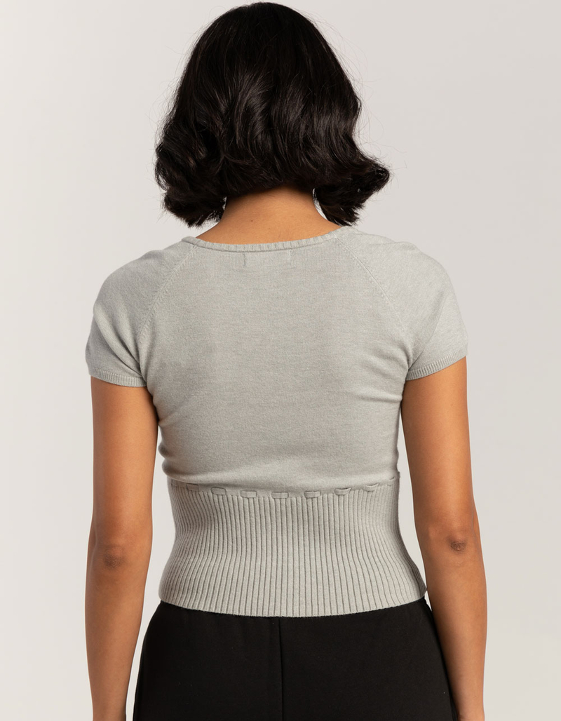 RSQ Womens Ribbon Rib Sweater image number 3