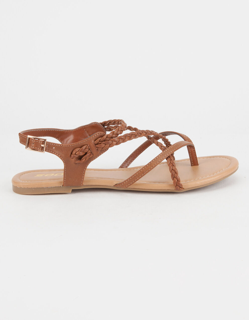 criss cross braided sandals