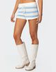 EDIKTED Amaris Striped Knit Shorts image number 3