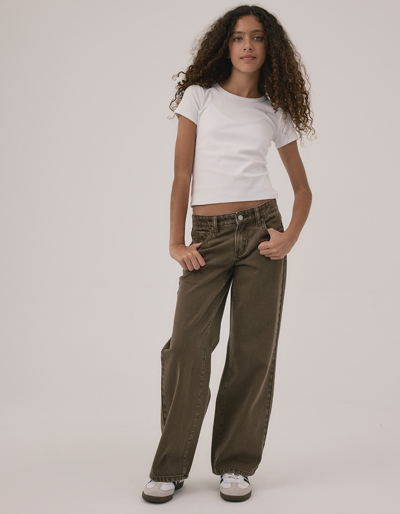 RSQ Low Rise Wide Leg Girls Jeans image number 4