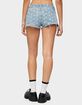 EDIKTED Josie Polka Dot Denim Shorts image number 3