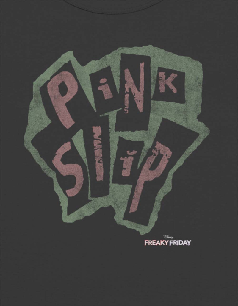 FREAKY FRIDAY Pink Slip Logo Womens Baby Tee image number 1
