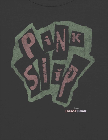 FREAKY FRIDAY Pink Slip Logo Womens Baby Tee Alternative Image