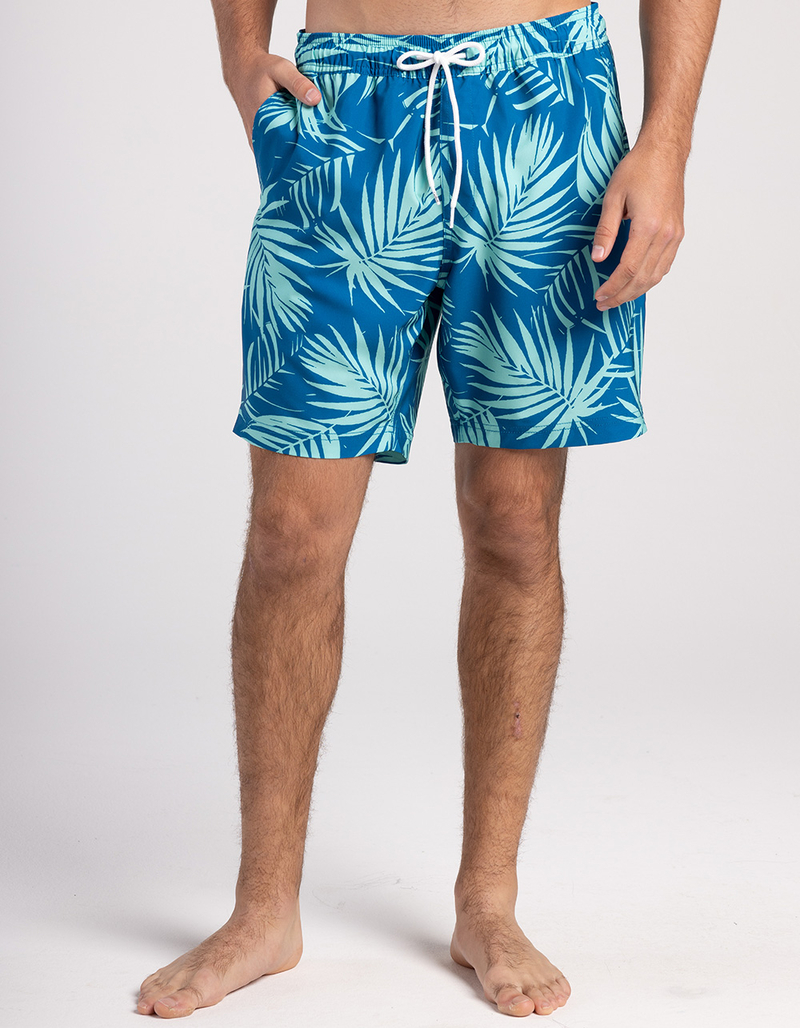 BLUE CROWN Fronds Mens 7" Swim Shorts image number 0