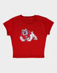 FRESNO STATE UNIVERSITY Distressed Primary Logo Womens Baby Rib Tee image number 4