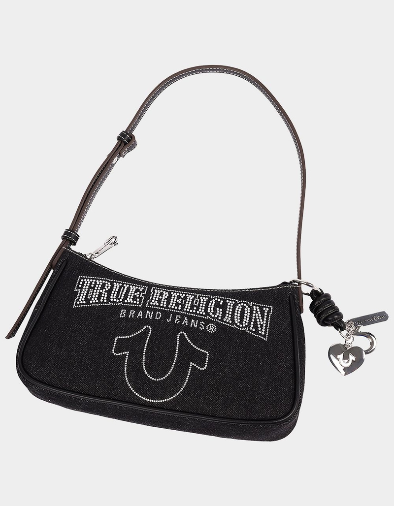TRUE RELIGION Bling Logo Denim Shoulder Bag image number 6