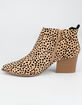 QUPID Chop Out Leopard Womens Booties image number 3