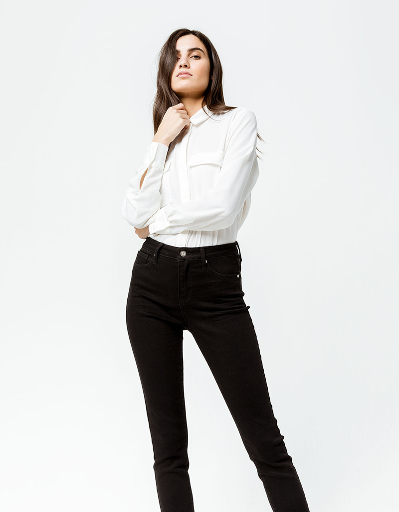 RSQ High Rise Black Womens Skinny Jeans image number 0