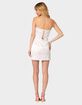 EDIKTED Fem Fold Over Satin Mini Dress image number 4