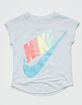 NIKE Futura Little Girls Blue Tee & Shorts Set (4-6x) image number 2