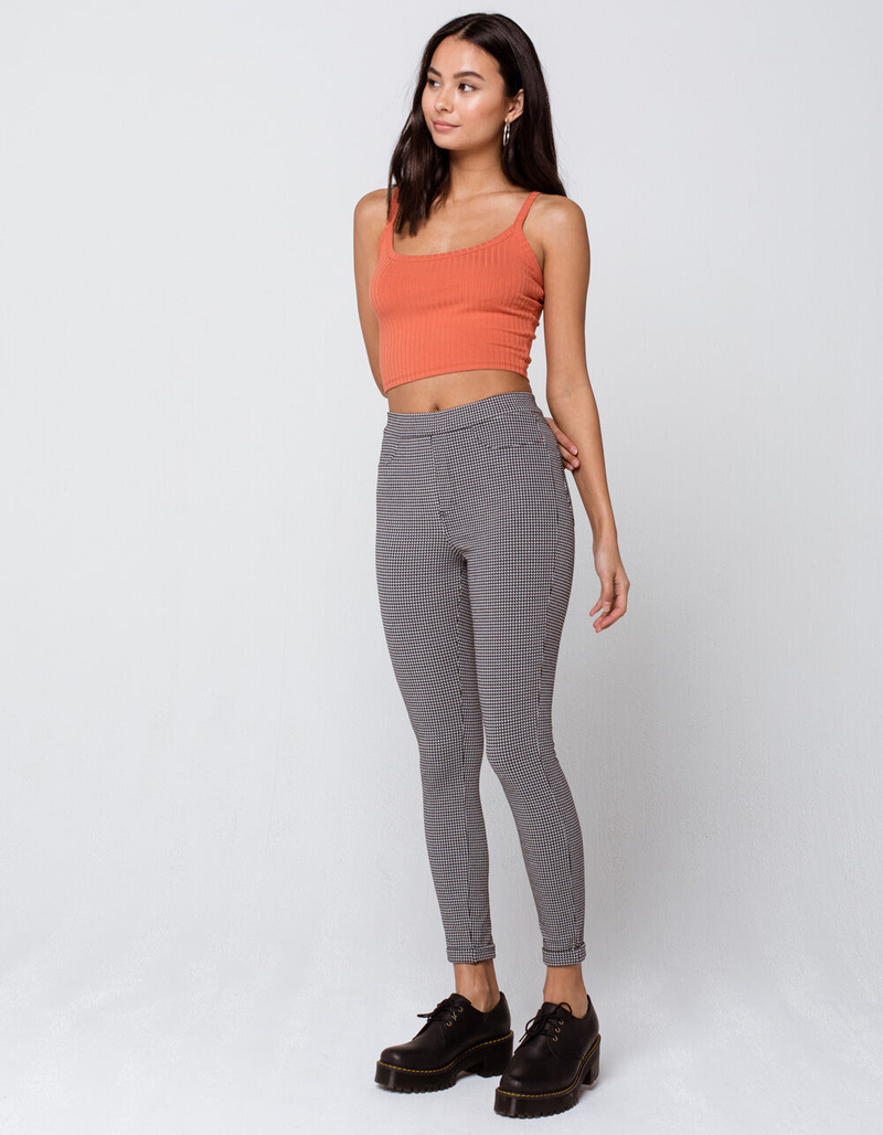 HEART & HIPS Ribbed Crop Womens Rust Cami image number 3