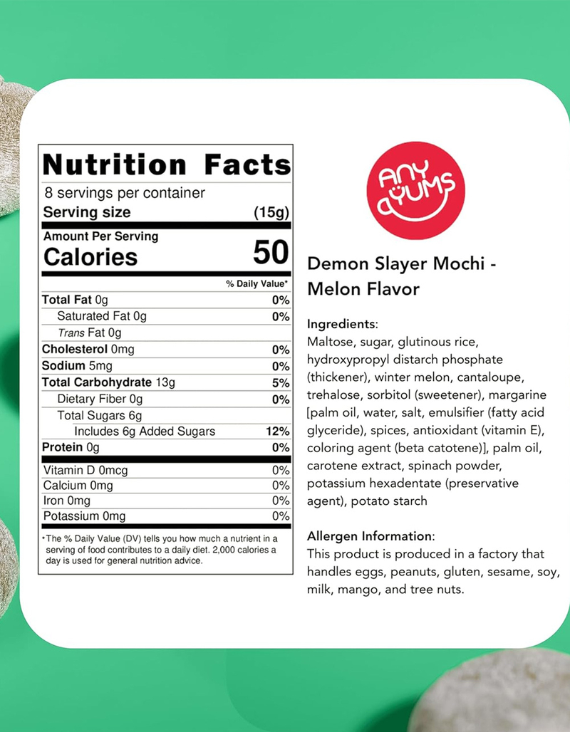 DEMON SLAYER Melon Mochi Soft & Chewy Rice Cake image number 4