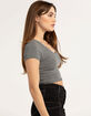 TILLYS V-Neck Rib Womens Tee image number 2