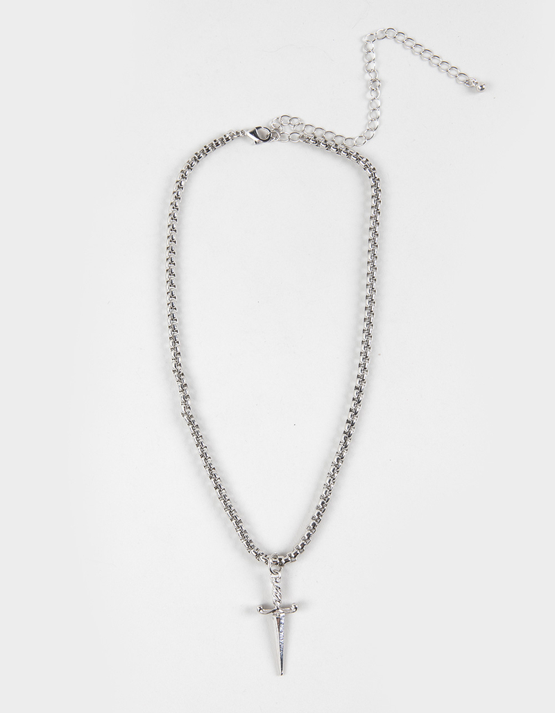 RSQ Sword Cross Necklace image number 0