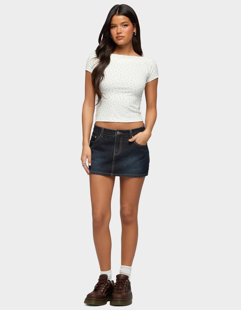 EDIKTED Raglan Boat Neck Floral Top image number 3