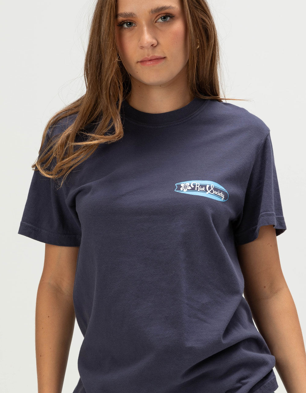 RIOT SOCIETY Surfboard Womens Boyfriend Tee - NAVY | Tillys
