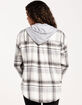FULL TILT Texture Womens Hooded Flannel image number 3