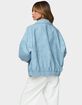 EDIKTED Oversized Washed Faux Leather Jacket image number 3