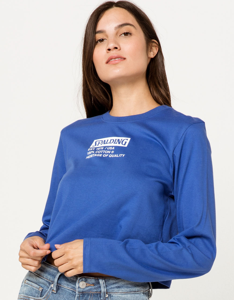 SPALDING Chest Branded Crop Womens Tee image number 0