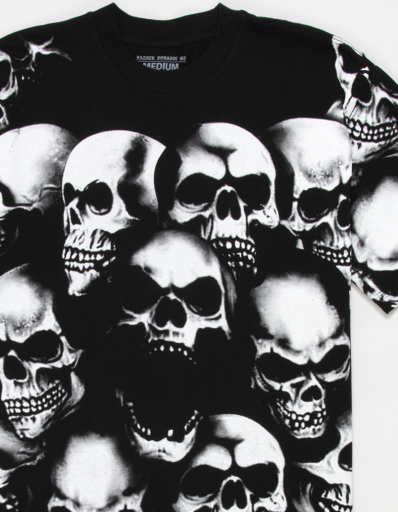 FATHER FORGIVE ME Skull Smasher Mens Tee image number 1