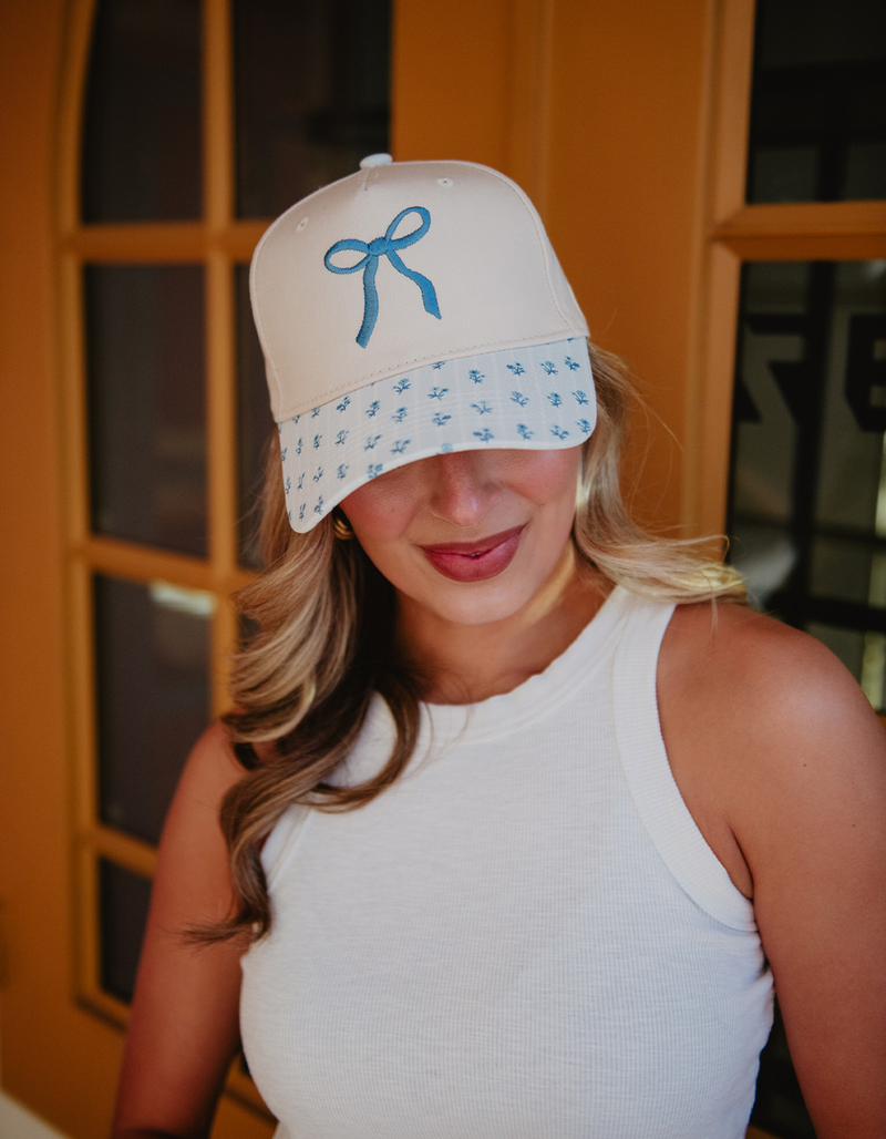 KATYDID Coquette Bow Vintage Two-Toned Hat image number 2