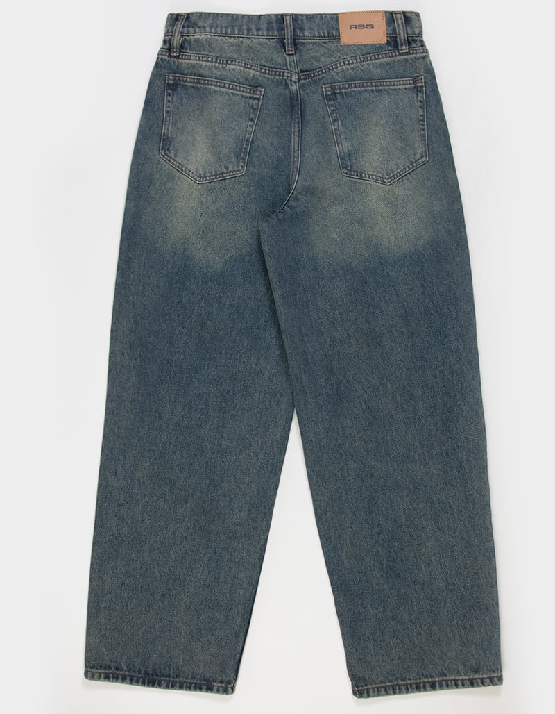 RSQ Mens Extra Baggy Patch Jeans image number 5