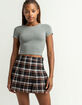 FULL TILT Pleat Plaid Skirt image number 1