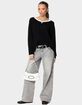 EDIKTED Magda Low Rise Acid Wash Jeans image number 2