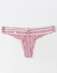 FULL TILT Lace Cage Back Lavender Thong image number 2