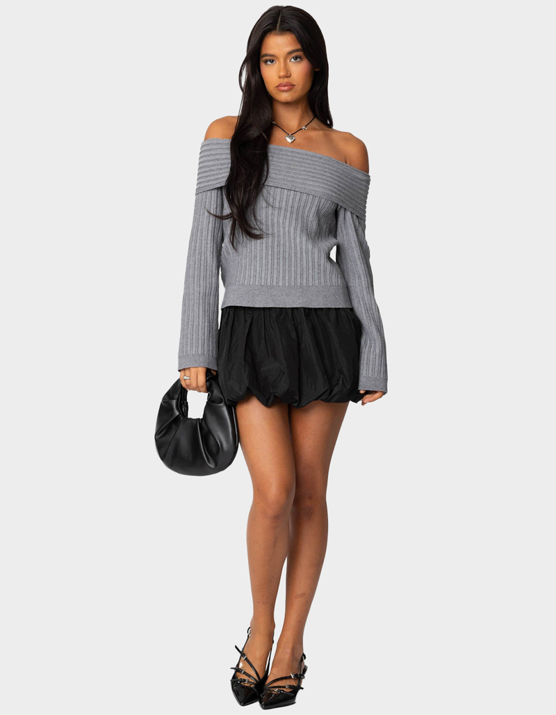 EDIKTED Brandy Fold Over Ribbed Sweater image number 1