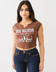 TRUE RELIGION Crystal Western Notch Womens Baby Tee image number 1