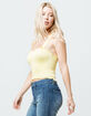 IVY & MAIN Lettuce Edge Smocked Womens Tank Top image number 3