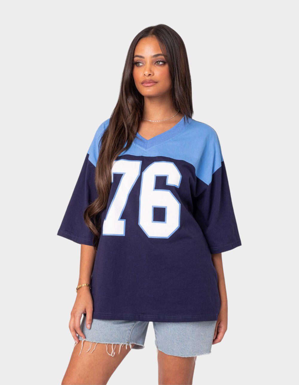 EDIKTED 76 Oversized Tee - NAVY | Tillys