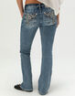 MISS ME Womens Mid Rise Bootcut Jeans image number 2
