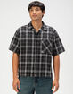 RSQ Mens Washed Plaid Button Up Shirt image number 2