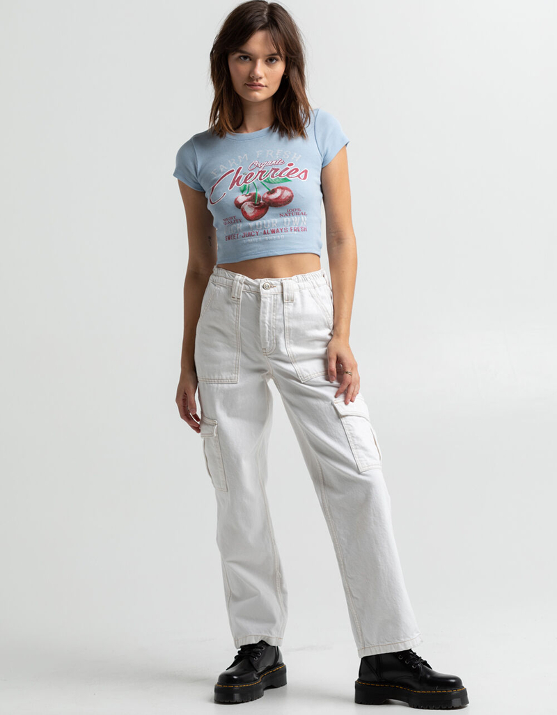 FULL TILT Fresh Cherries Womens Baby Tee image number 8