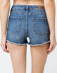 RSQ Venice Mid Rise Womens Ripped Denim Shorts image number 3